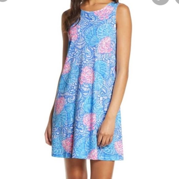 Lilly Pulitzer Blue and Pink Sleeveless Dress - Picture 4 of 8